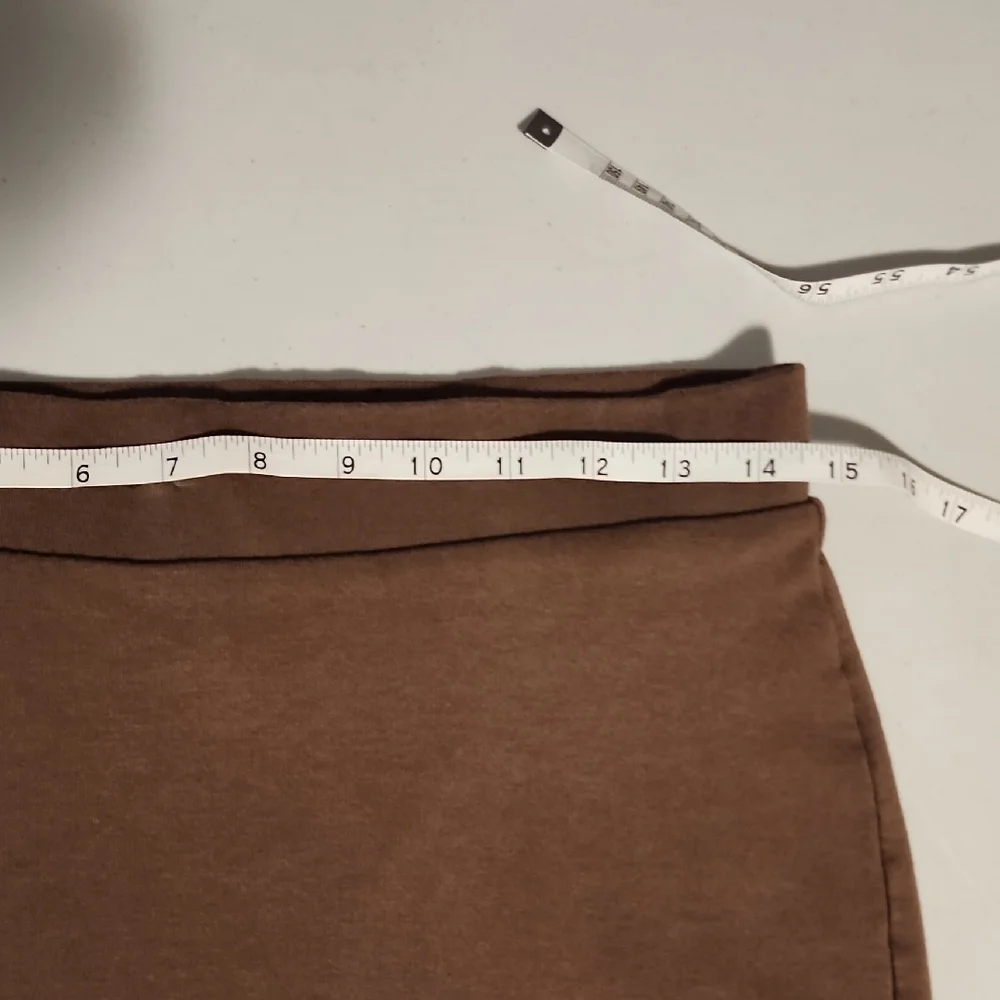 Brown Mini Skirt with Ruched Relaxed Style
